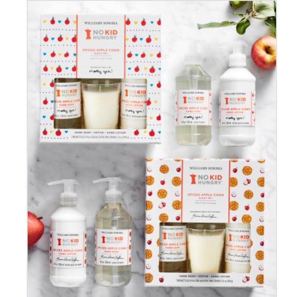 Williams Sonoma Apple Cider No Kid Hungry Soap Lotion Candle Gift Set - Picture 2 of 10